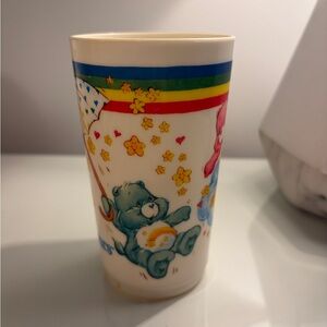 Vintage Care Bear plastic cup Made in Canada Irwin 4.75”